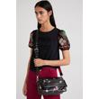Desigual 2022 fekete crossbody festett virágokkal