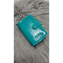 Angela Moretti kék női lakk bőrpénztárca