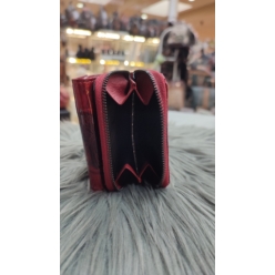 Lorenti piros lakk női bőrpénztárca