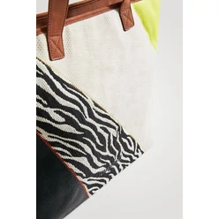 Desigual 2022 nagy válltáska zebra mintával