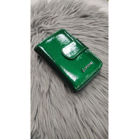 Lorenti zöld lakk női bőrpénztárca
