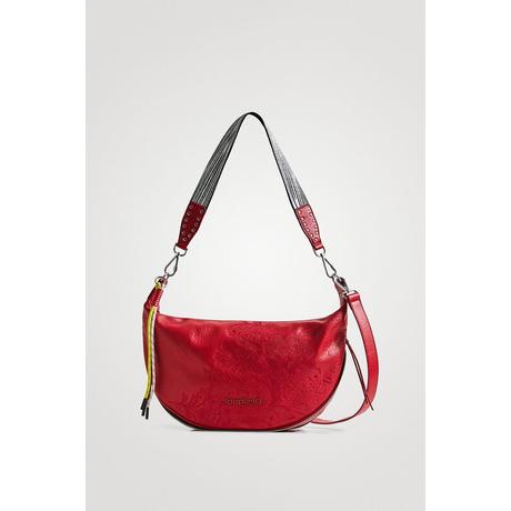 Desigual 2022 piros félhold formájú crossbody hímzéssel