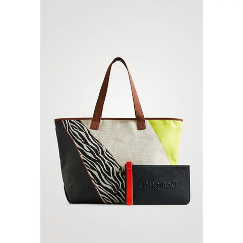 Desigual 2022 nagy válltáska zebra mintával